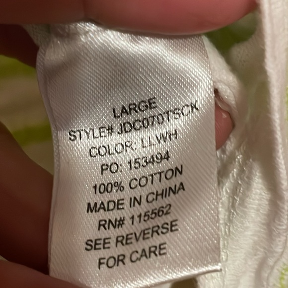 •DISNEY•COUTURE PETER PAN GREEN/WHITE "THINK TINK" BOAT NECK CROP TOP SIZE LARGE - Picture 8 of 9